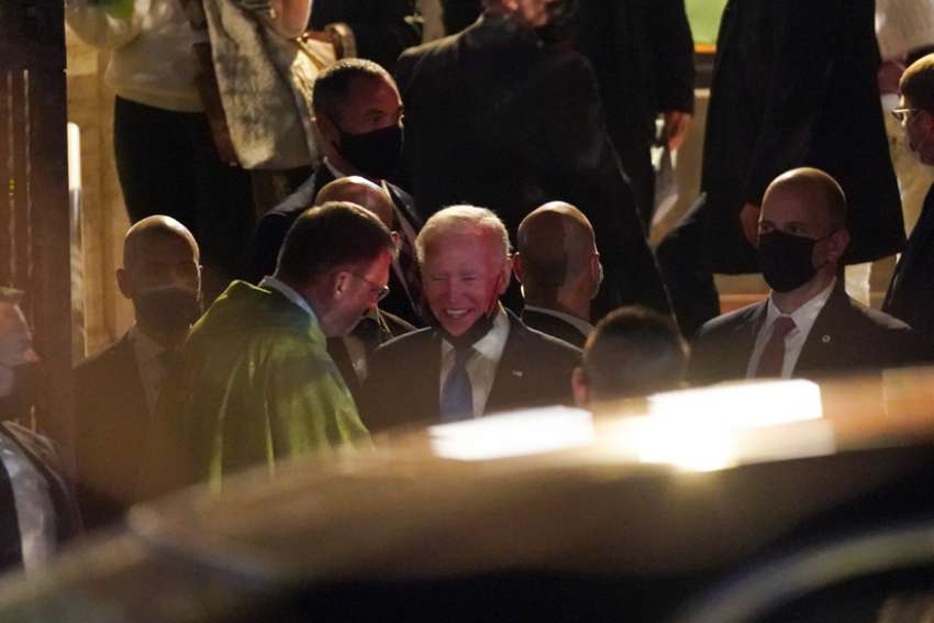 Biden attends Mass in Rome, tells reporters of his admiration for Pope Francis