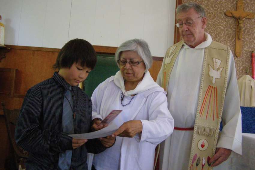 The feather and the crucifix