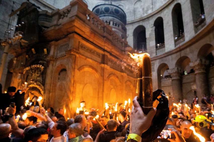 Orthodox Christians celebrated Easter in the Holy Land with another year of Holy Fire restrictions