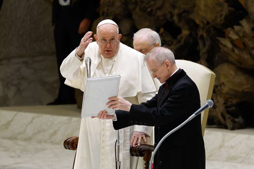 Pope Francis says document on blessings makes clear that the Gospel is for all