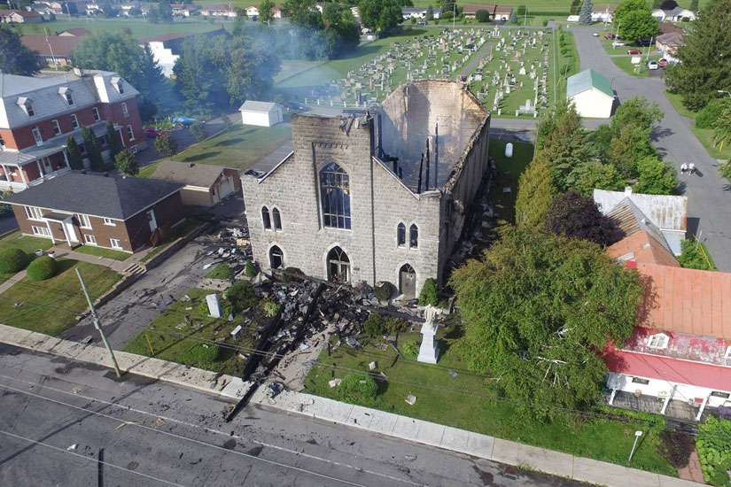 St. Isidore mourns after fire destroys Eastern Ontario town’s Catholic parish