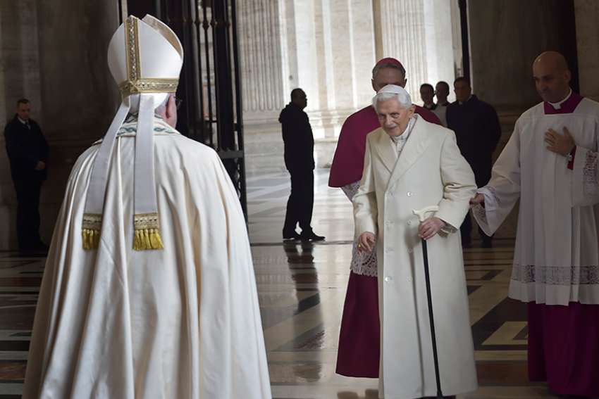 In letters to Cardinal Brandmuller, pope emeritus defends his retirement