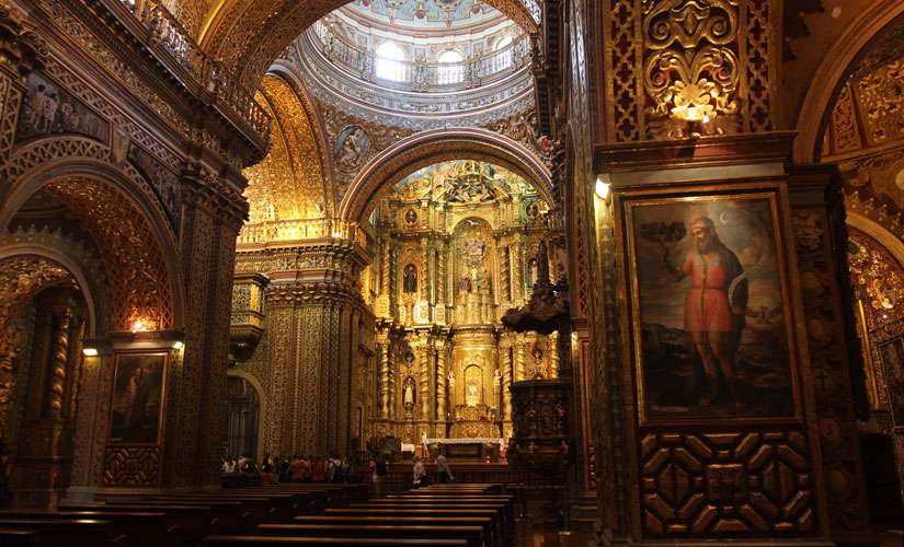 Pope expected to pray in Jesuit Ecuador church, known as 'Baroque icon'