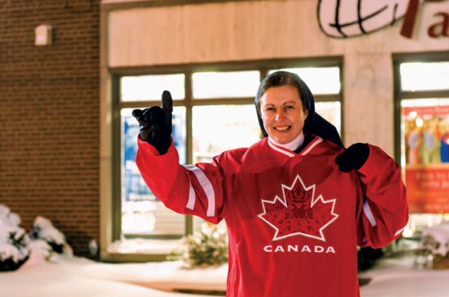 Praying for gold and cheering for Canada