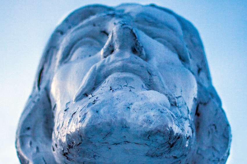 Christ’s face shines with tears and joy