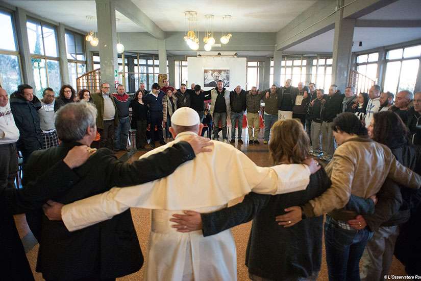 For 'Mercy Friday' initiative, Pope visits young addicts at rehab center