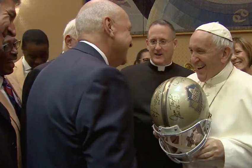 Pope tells NFL legends he backs a ‘different’ kind of football