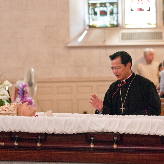 Cardinal's lying in state at St. Michael's Cathedral