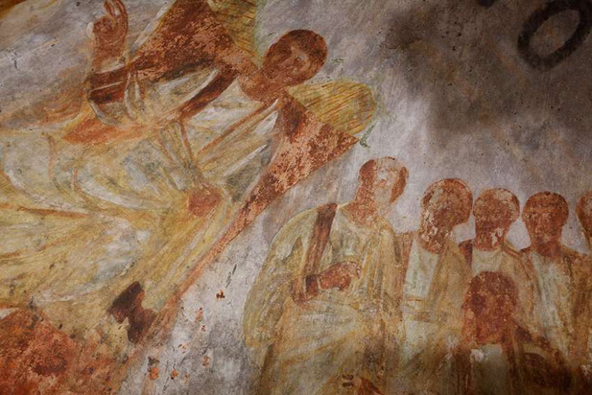 Restorers unveil frescoed chambers in the Catacombs of St. Domitilla