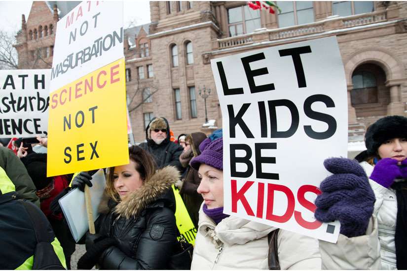 Sex-ed opponents call for student strike