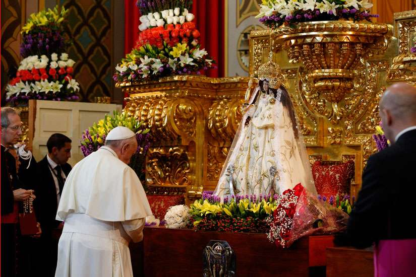 At Marian shrine, Pope reminds clergy, religious: Remember your roots