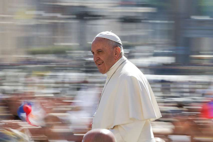 Pope spends day in Genoa talking jobs, witness, migration