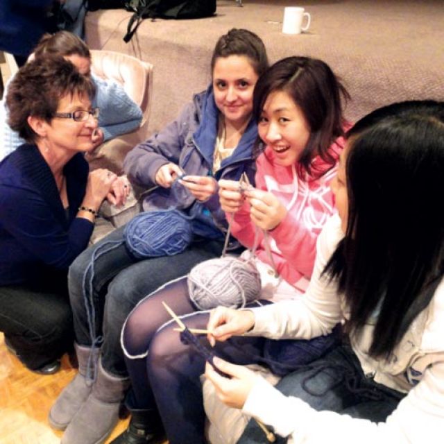 Youth knit to keep homeless warm