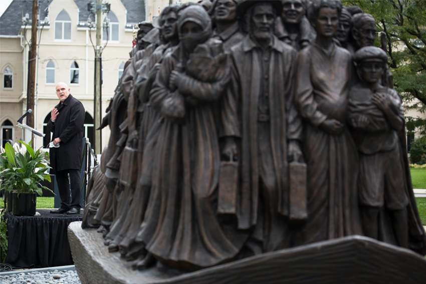 New casting of Schmalz immigration artwork unveiled