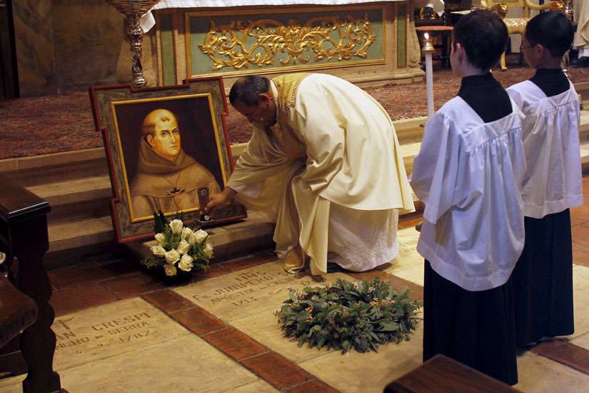 Statue of St. Junipero Serra defaced at California's Carmel Mission