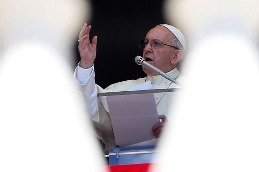 Pope entrusts to Mary victims of disasters, conflict, social tension