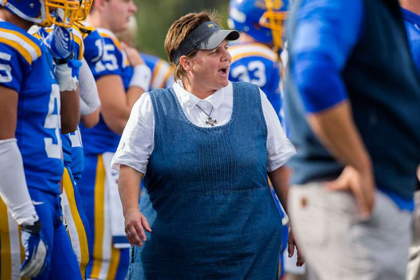 For Benedictine Sister, coaching football about passing on mission, values