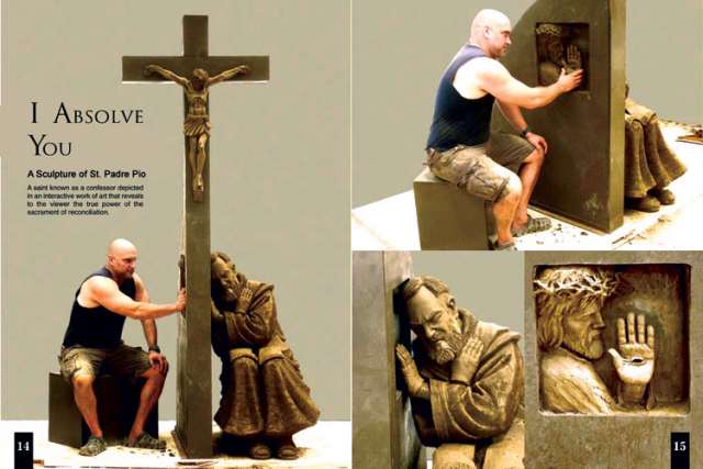 Padre Pio sculpture calls us to Confession