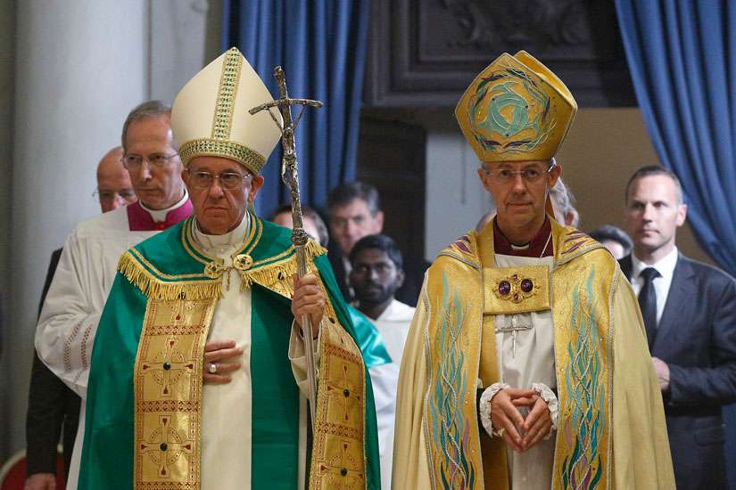 Pope, Anglican archbishop call for unity in mission, service