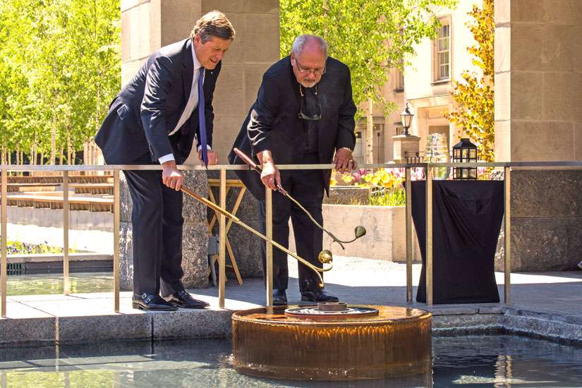 Drama, tears washed away at rededicated Toronto peace garden