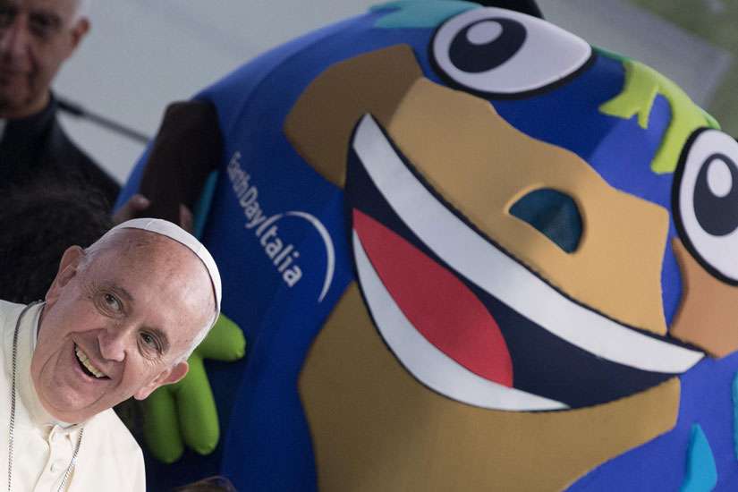 Dive into world's problems with courage, Pope says at Earth Day event