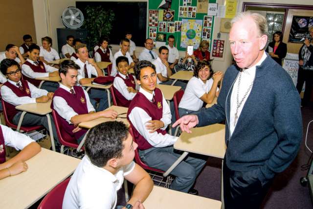 Jesus found on the periphery, bishop tells students