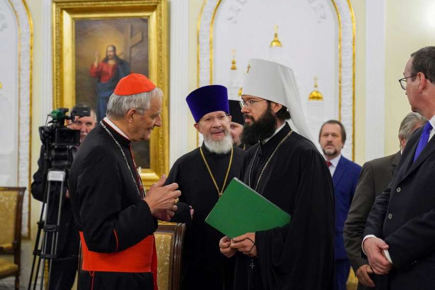 Our churches must serve peace, Russian Orthodox leader tells cardinal