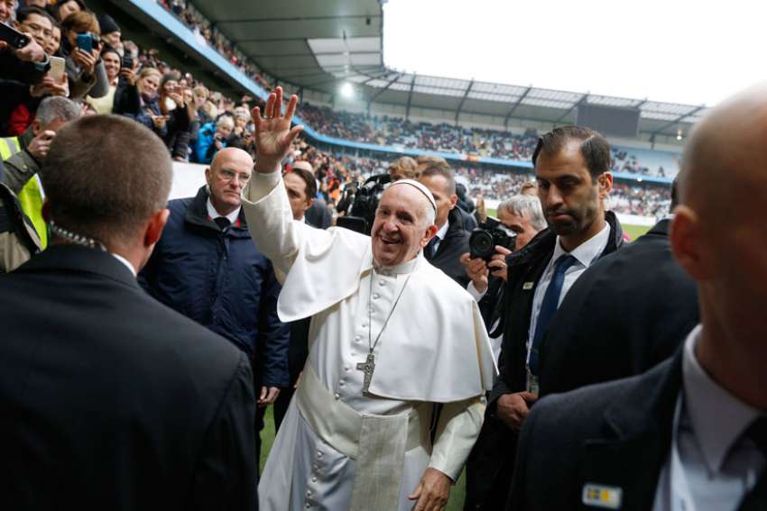 Pope offers new Beatitudes for saints of a new age at Mass in Sweden