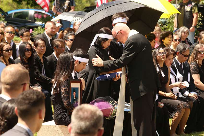 Hundreds mourn Oregon man killed during heroic act to protect others