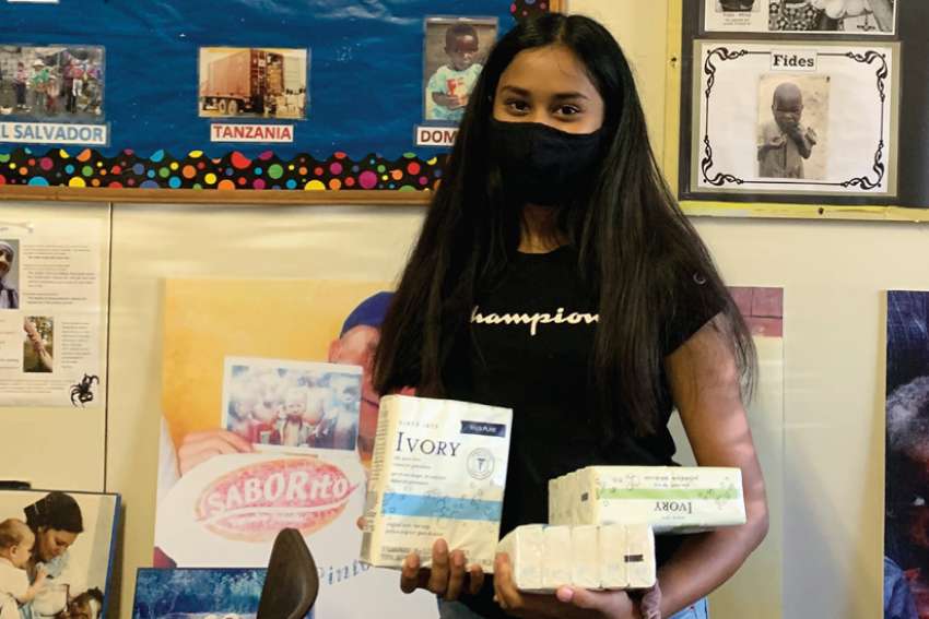 Youth cleans up with soap drive