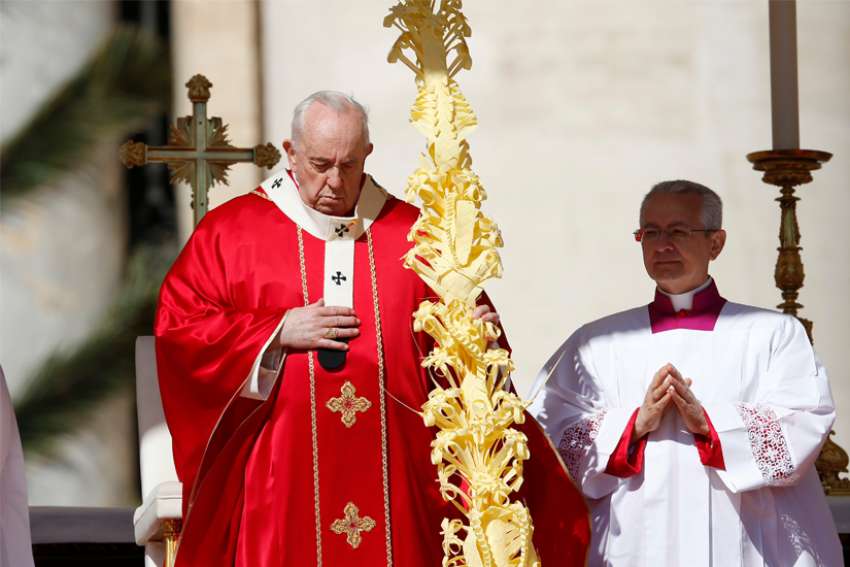 Victory is not raising a flag on pile of rubble, Pope Francis says on Palm Sunday