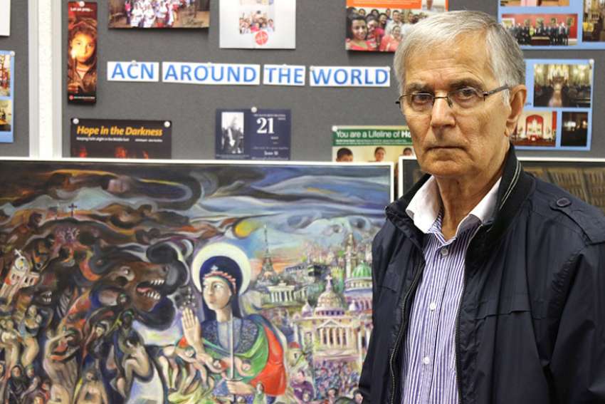 Syriac Christian artist calls paintings of war 'a cry for help'