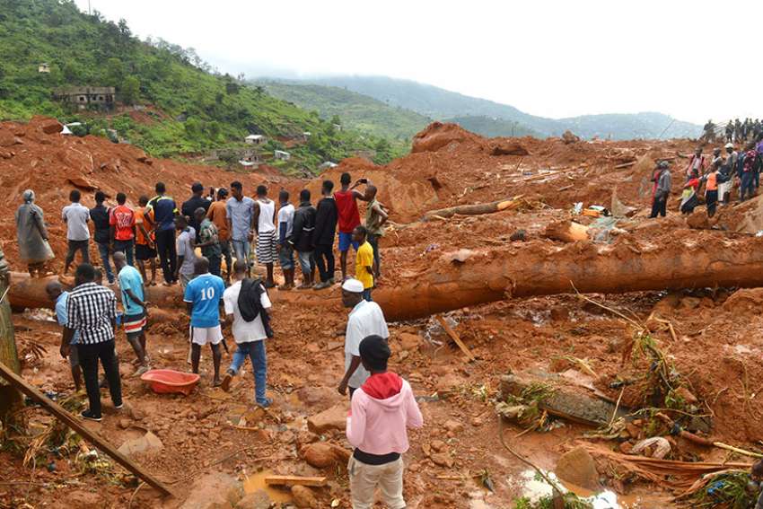 Pope prays for victims of 'devastating' mudslide in Sierra Leone