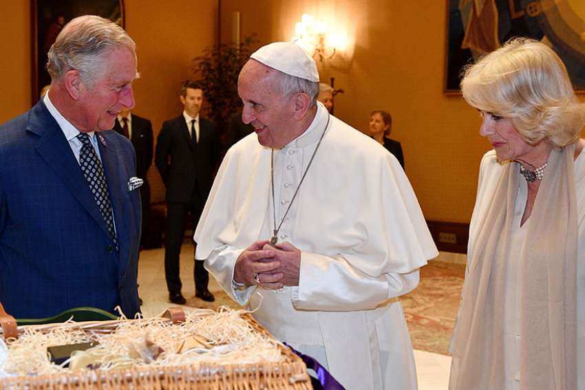 Pope Francis meets Britain's Prince Charles at the Vatican
