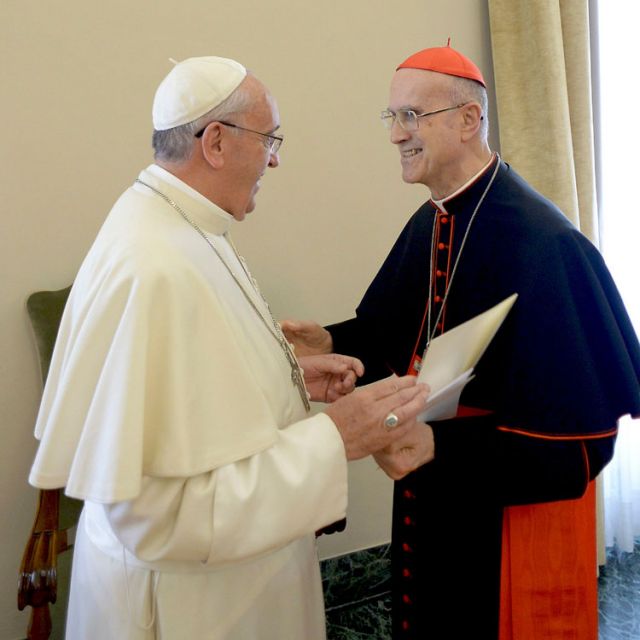 Outgoing Vatican secretary of state stresses continuity between popes 