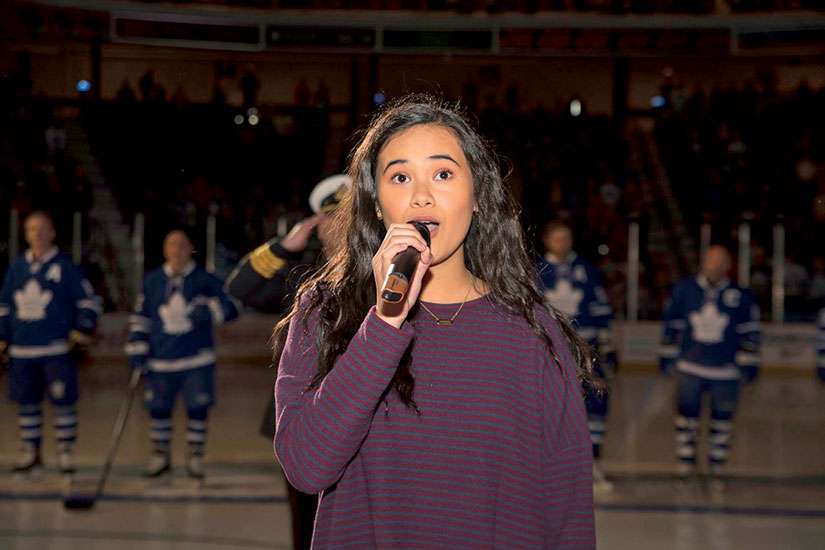 Catholic teen stands on guard for Leafs
