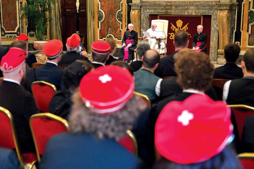 Thank God for opportunity to study, Pope Francis tells students