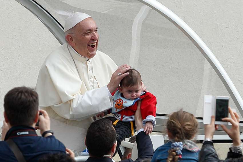 Name given at baptism gives sense of identity, belonging, Pope says