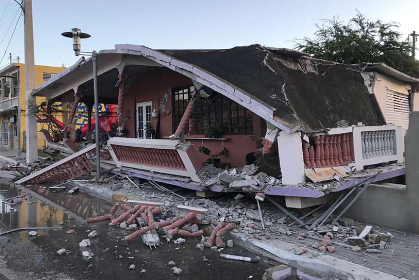 Catholic church damaged by earthquakes in Puerto Rico