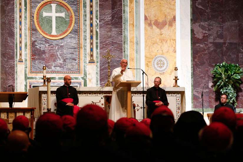 Pope Francis tells U.S. bishops to reject ‘harsh and divisive’ battles, be open to others