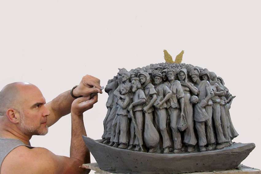 Refugees are a vision in bronze for sculptor Timothy Schmalz