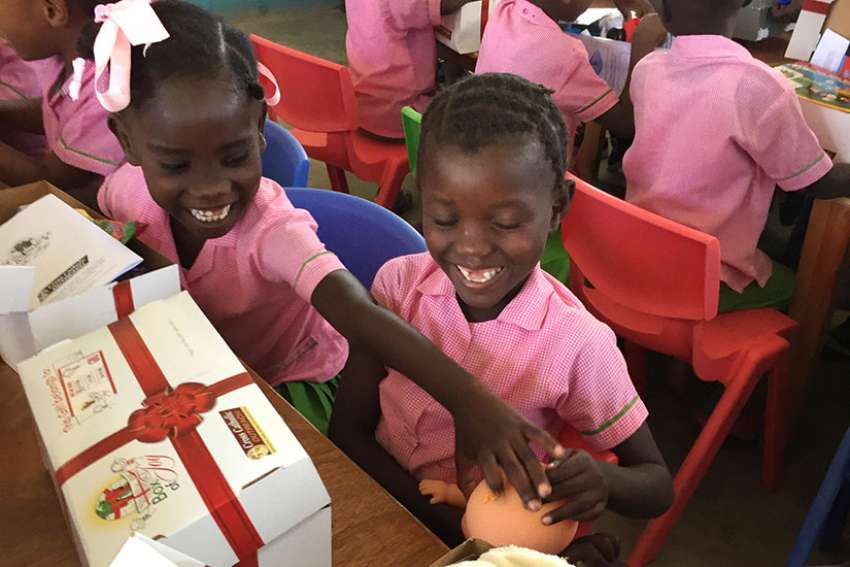 Cross Catholic's gift boxes bring joy to children in Haiti