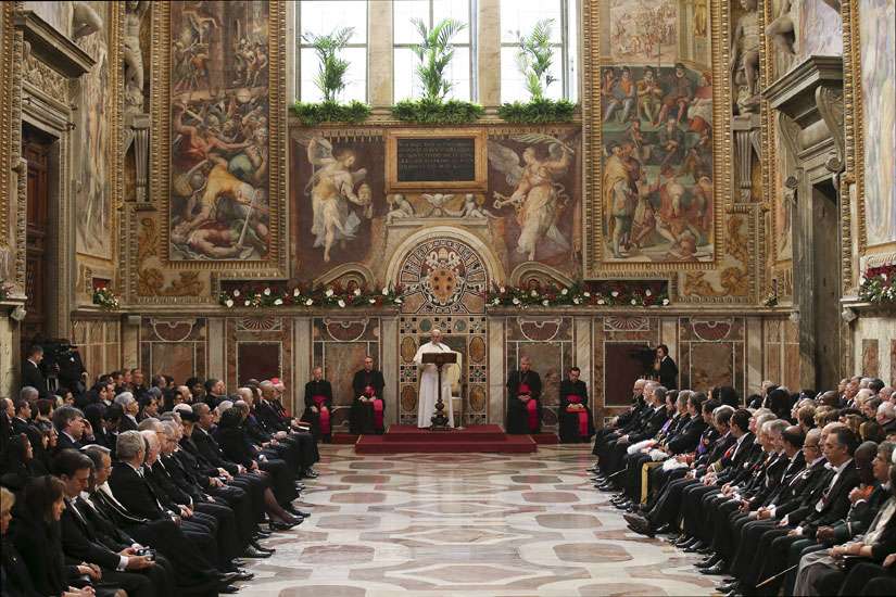 Warmth of mercy can overcome cold indifference, Pope tells diplomats