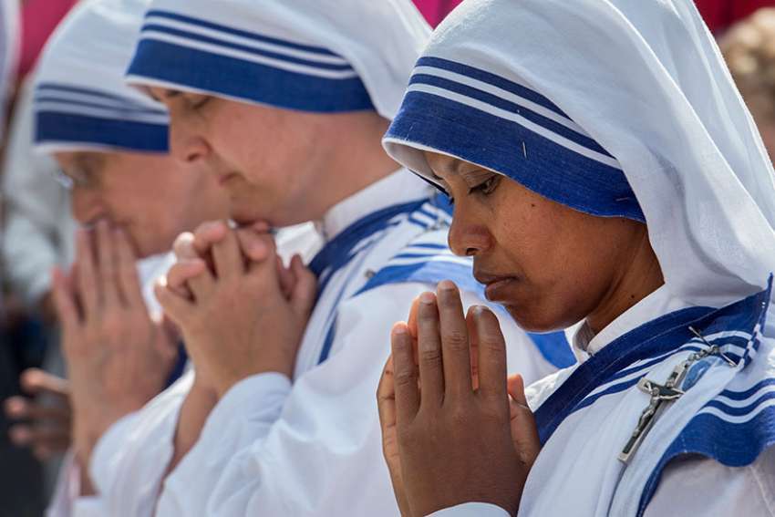 Missionaries of Charity copyright Saint Teresa’s blue and white sari