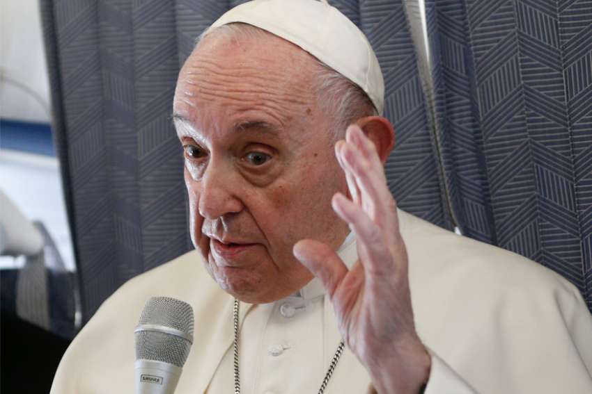 Pope Francis tells reporters Paris archbishop was hounded out by gossip