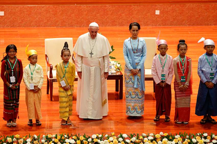 Pope in Myanmar: Peace requires justice, respect for human rights