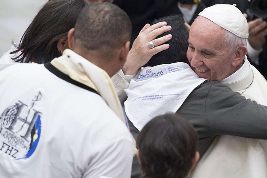 Illness a reminder of life's value, Pope tells Huntington's patients