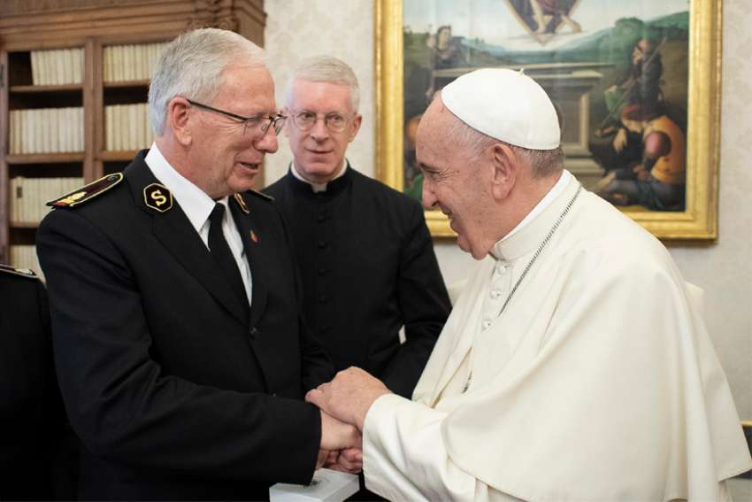 Pope Francis meets Salvation Army CEO: Spread God's love through service