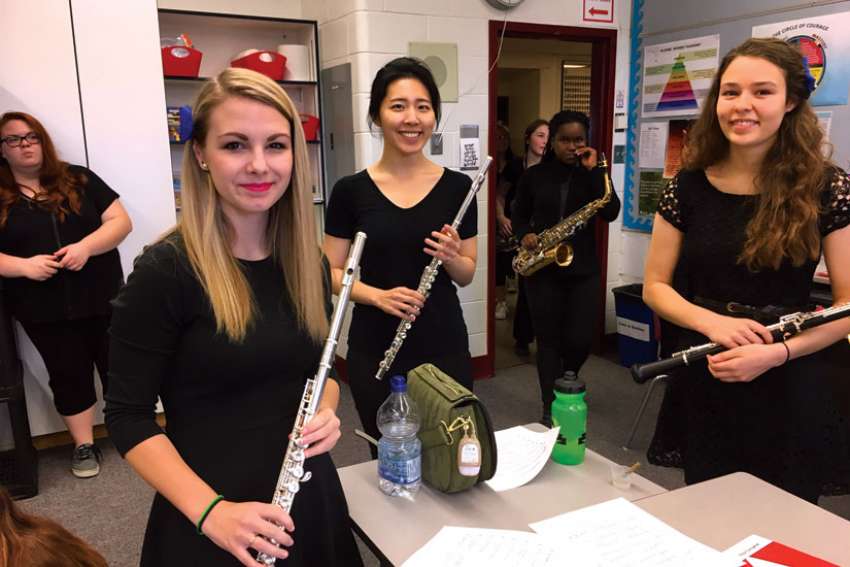 Lethbridge Catholic high schools win instrumental division of CBC's music challenge