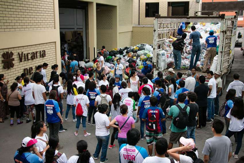 Peru's March for Life transforms into aid for flood victims